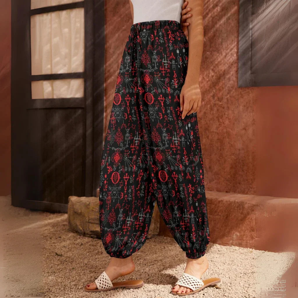 Mystic Alchemy Japanese Harem Pants in Black - XS