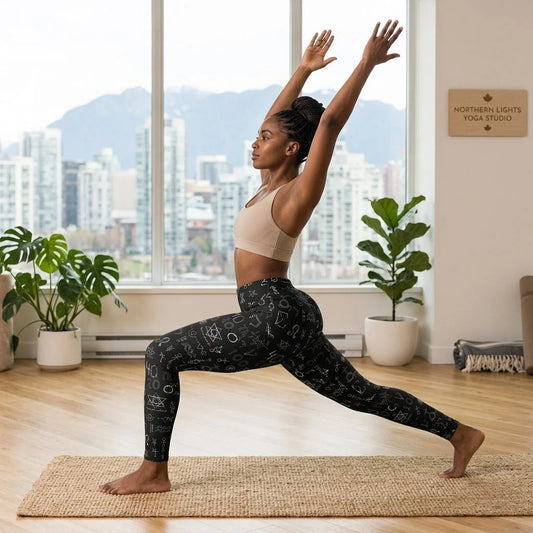Mystic Alchemy Print Legging Black With Sacred Symbols