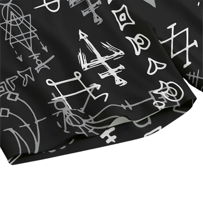 Mystic Alchemy Print Yoga Set Shorts For Women