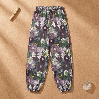 Mystic Bloom Harem Pant With Planchette Motif