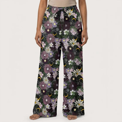 Mystic Bloom Jogging Flare Pants With Planchette Print
