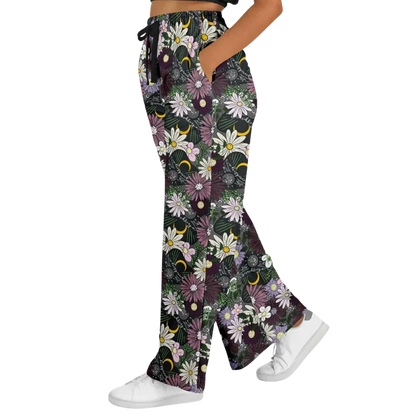 Mystic Bloom Jogging Flare Pants With Planchette Print
