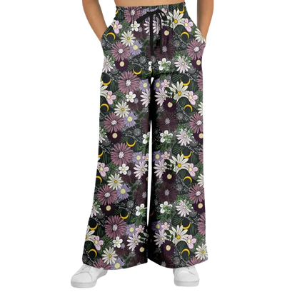 Mystic Bloom Jogging Flare Pants With Planchette Print