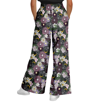 Mystic Bloom Jogging Flare Pants With Planchette Print