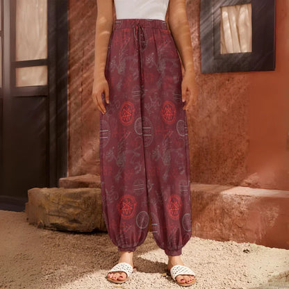Mystic Dragon Women’s Harem Pants in Maroon