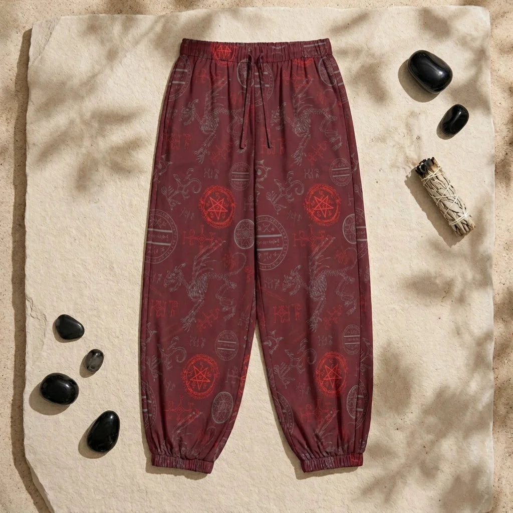 Mystic Dragon Women’s Harem Pants in Maroon
