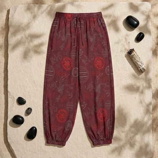 Mystic Dragon Women’s Harem Pants in Maroon