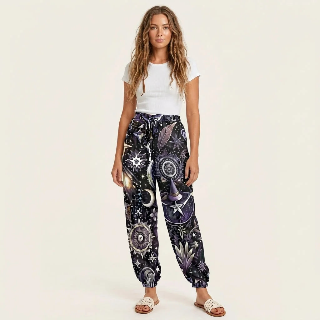 Mystic Meigas Female Harem Pants – Celestial Black