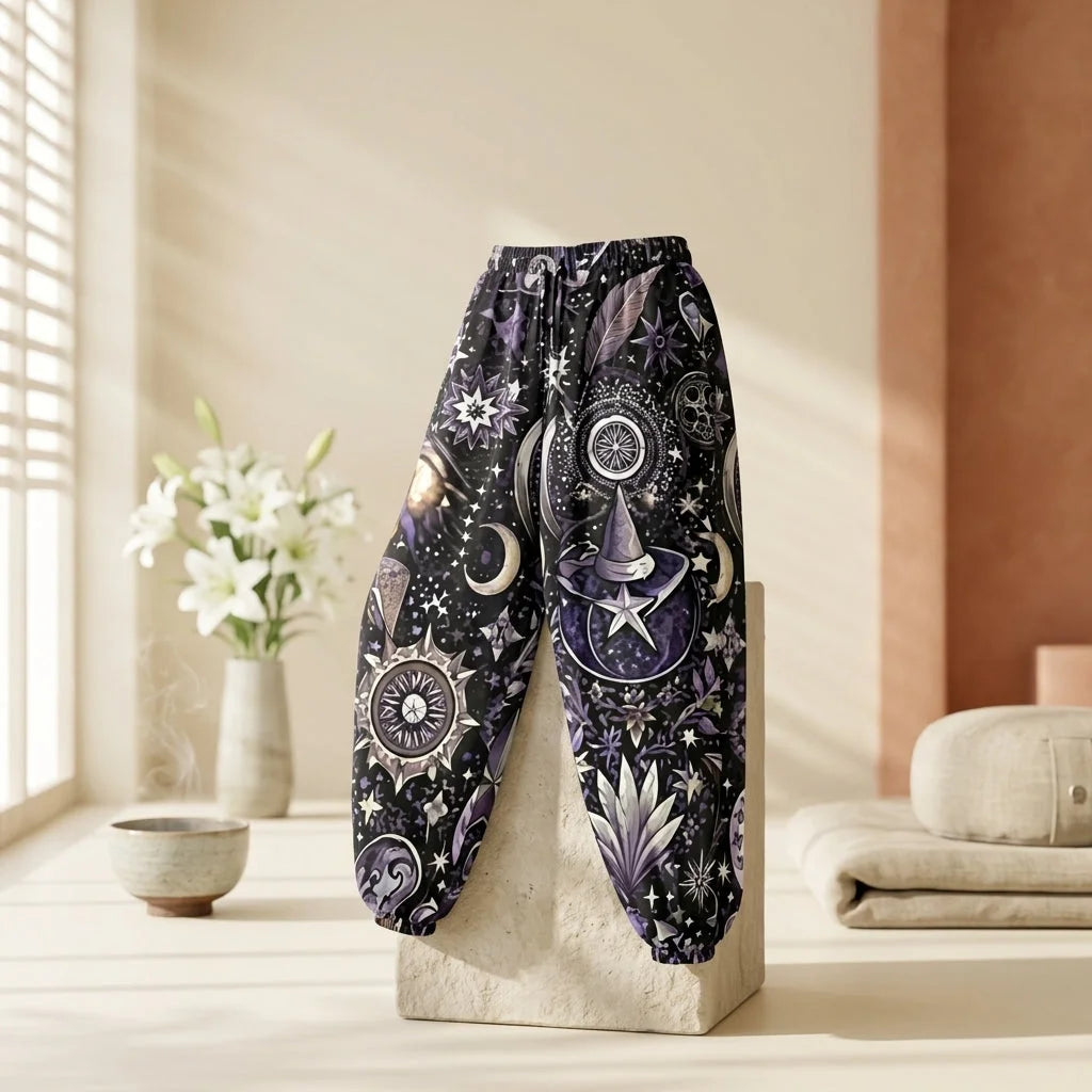 Mystic Meigas Female Harem Pants – Celestial Black