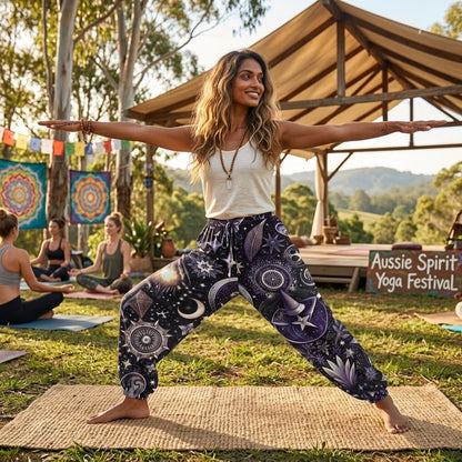 Mystic Meigas Female Harem Pants – Celestial Black
