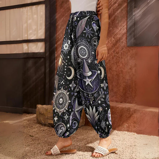 Mystic Meigas Female Harem Pants – Celestial Black - XS