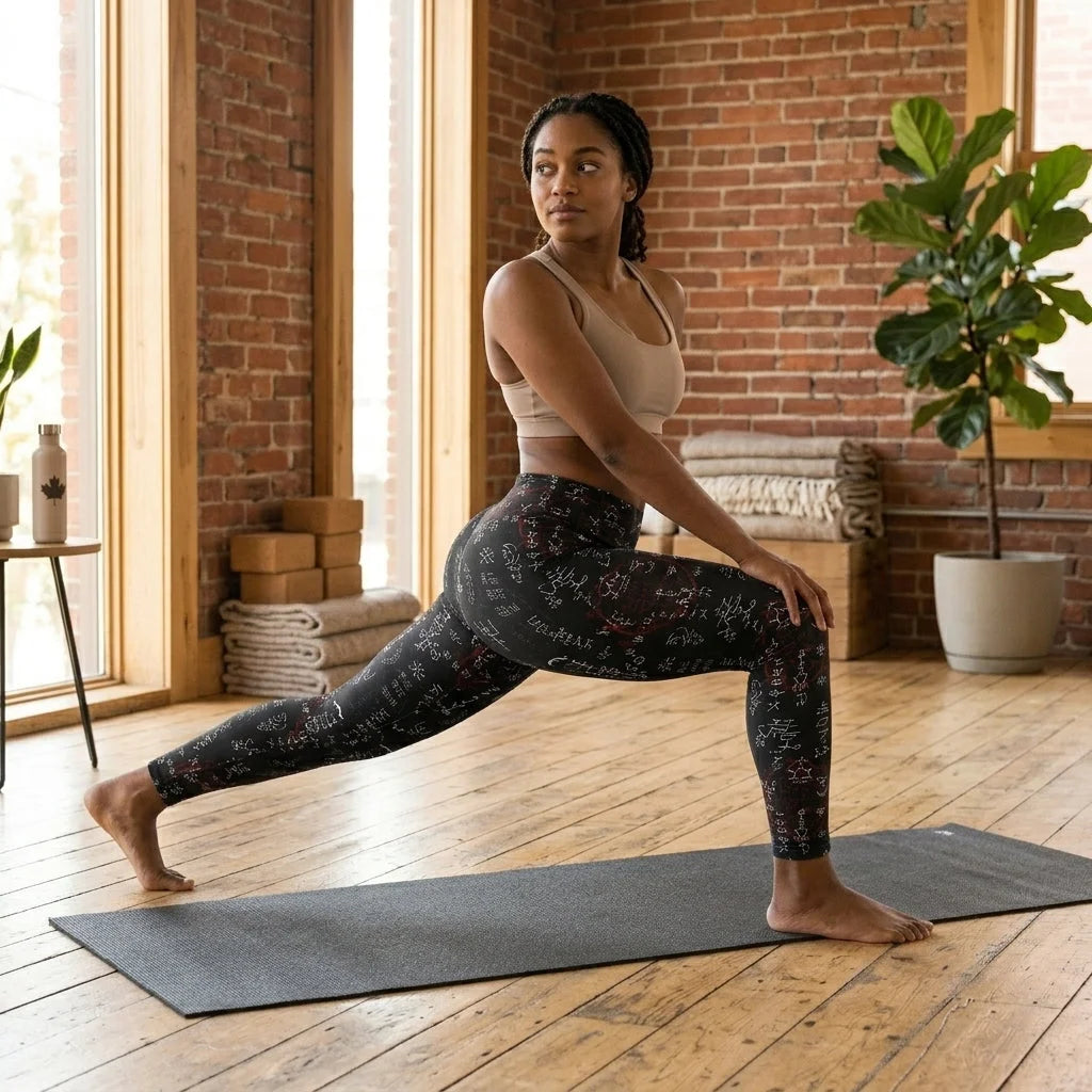 Mystic Print Leggings Black With Alchemy Symbols