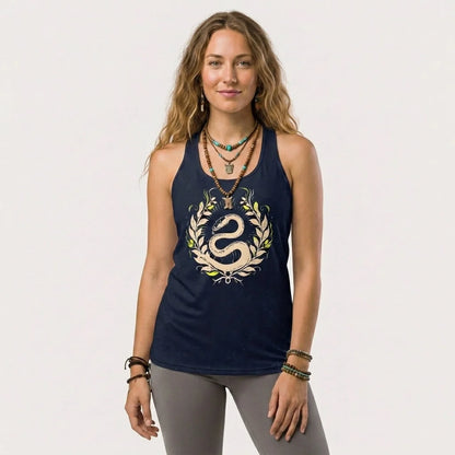 Mystic Rise Racer Tanks With Snake And Arrow Design