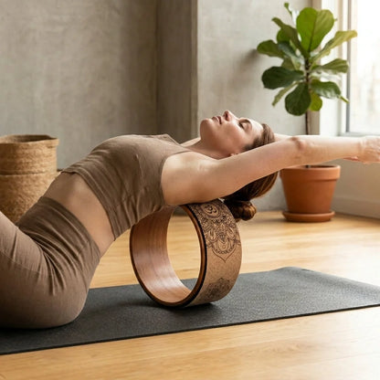 Natural Cork Wheel For Yoga And Core Stretching