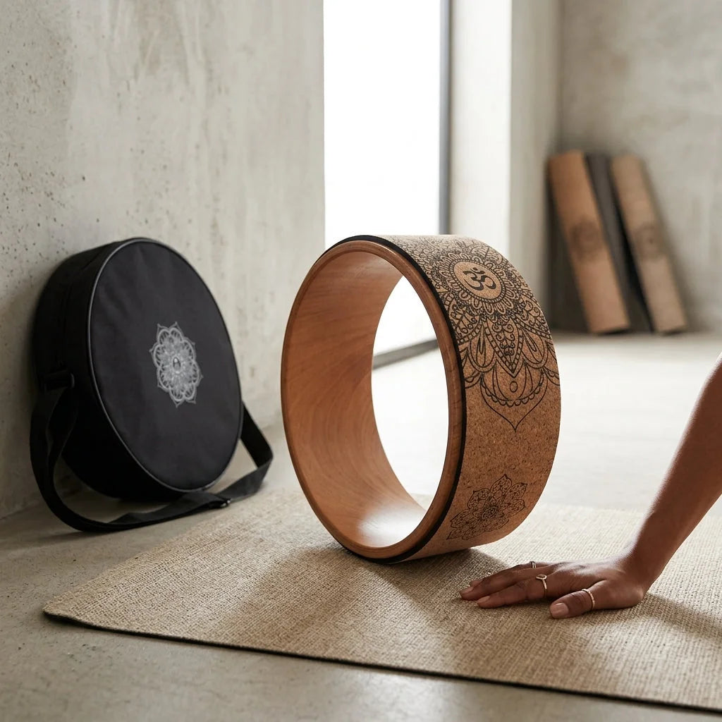 Natural Cork Wheel For Yoga And Core Stretching