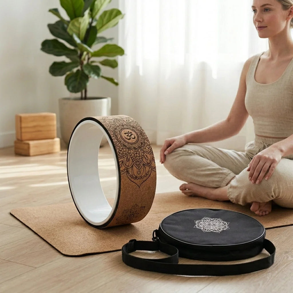 Natural Cork Wheel For Yoga And Core Stretching