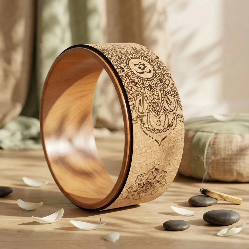 Natural Cork Wheel For Yoga And Core Stretching