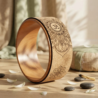 Natural Cork Wheel For Yoga And Core Stretching