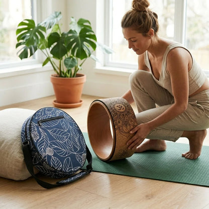 Natural Cork Wheel For Yoga And Core Stretching