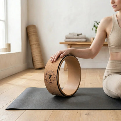 Natural Cork Wheel For Yoga And Core Stretching