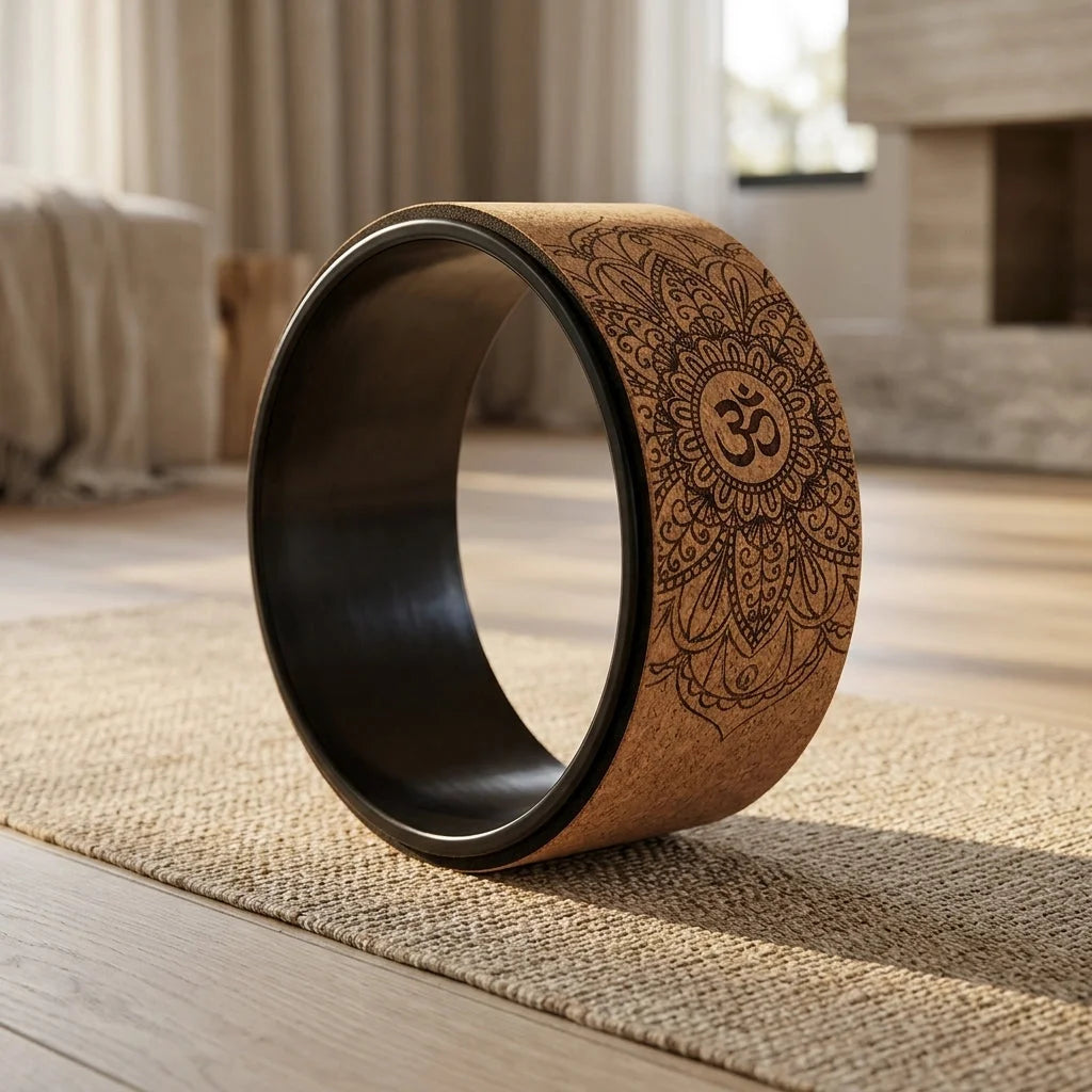 Natural Cork Wheel For Yoga And Core Stretching