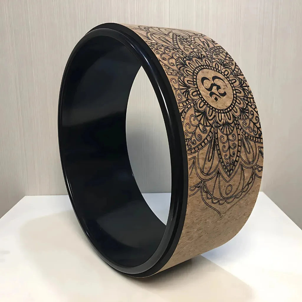 Natural Cork Wheel For Yoga And Core Stretching - Bright black B
