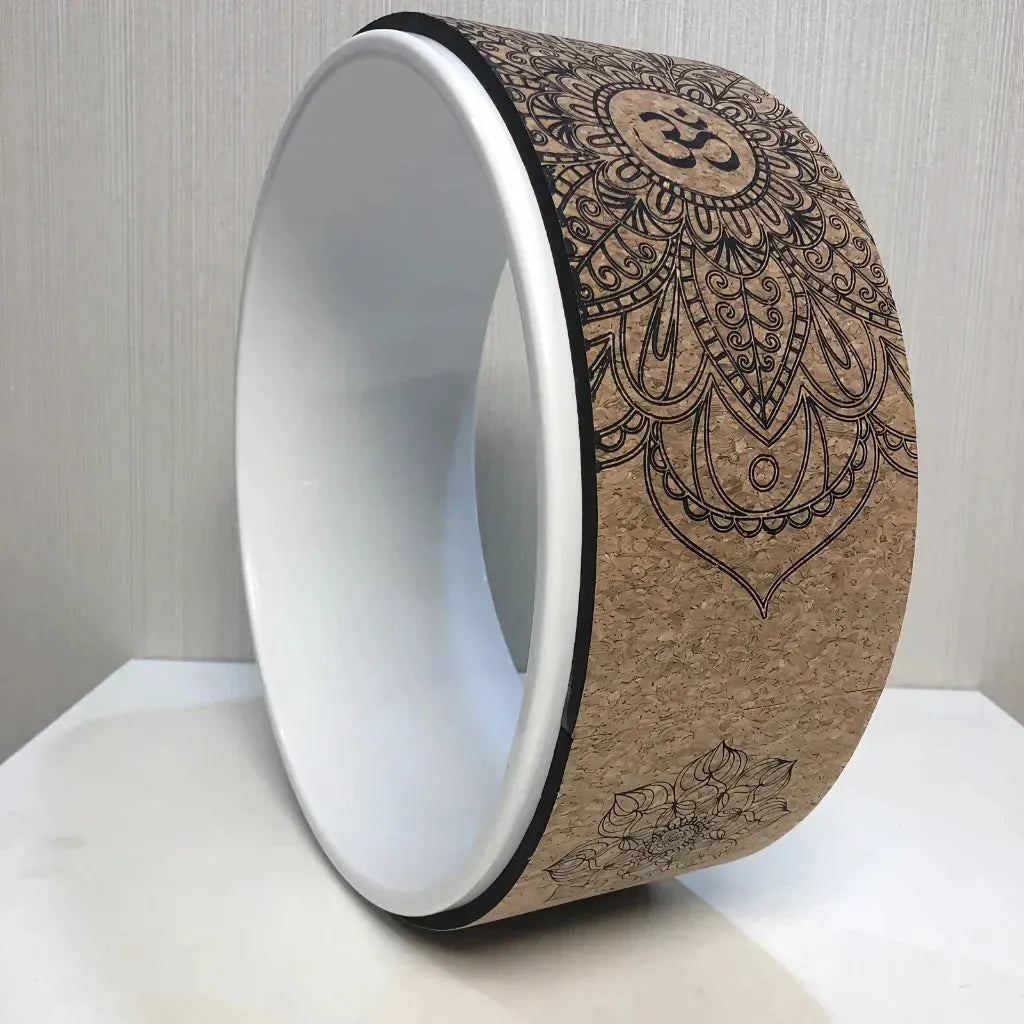 Natural Cork Wheel For Yoga And Core Stretching - Ivory white B