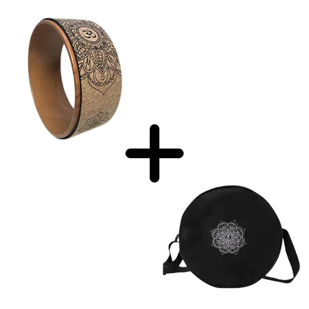 Natural Cork Wheel For Yoga And Core Stretching - Wood grain B Set