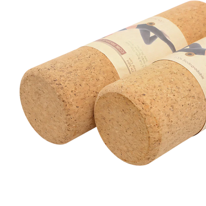 Natural Cork Yoga Rollers For Deep Muscle Release - Khaki / 30x10 cm