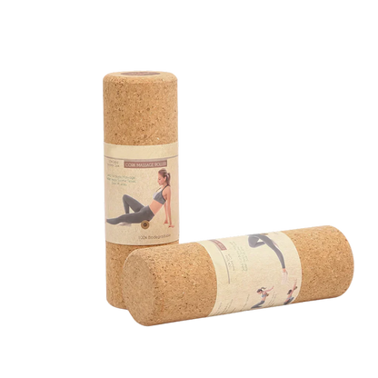 Natural Cork Yoga Rollers For Deep Muscle Release - Khaki / 30x10 cm