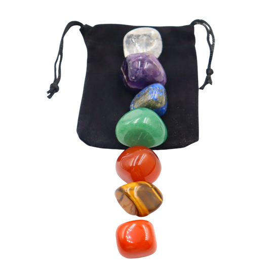 Natural Crystal Stones Chakra Set For Meditation - Set