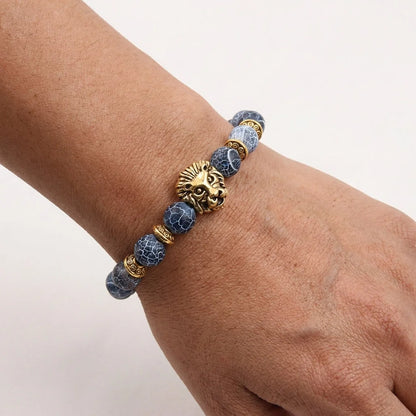 Natural Stone Bracelets With Owl Charm