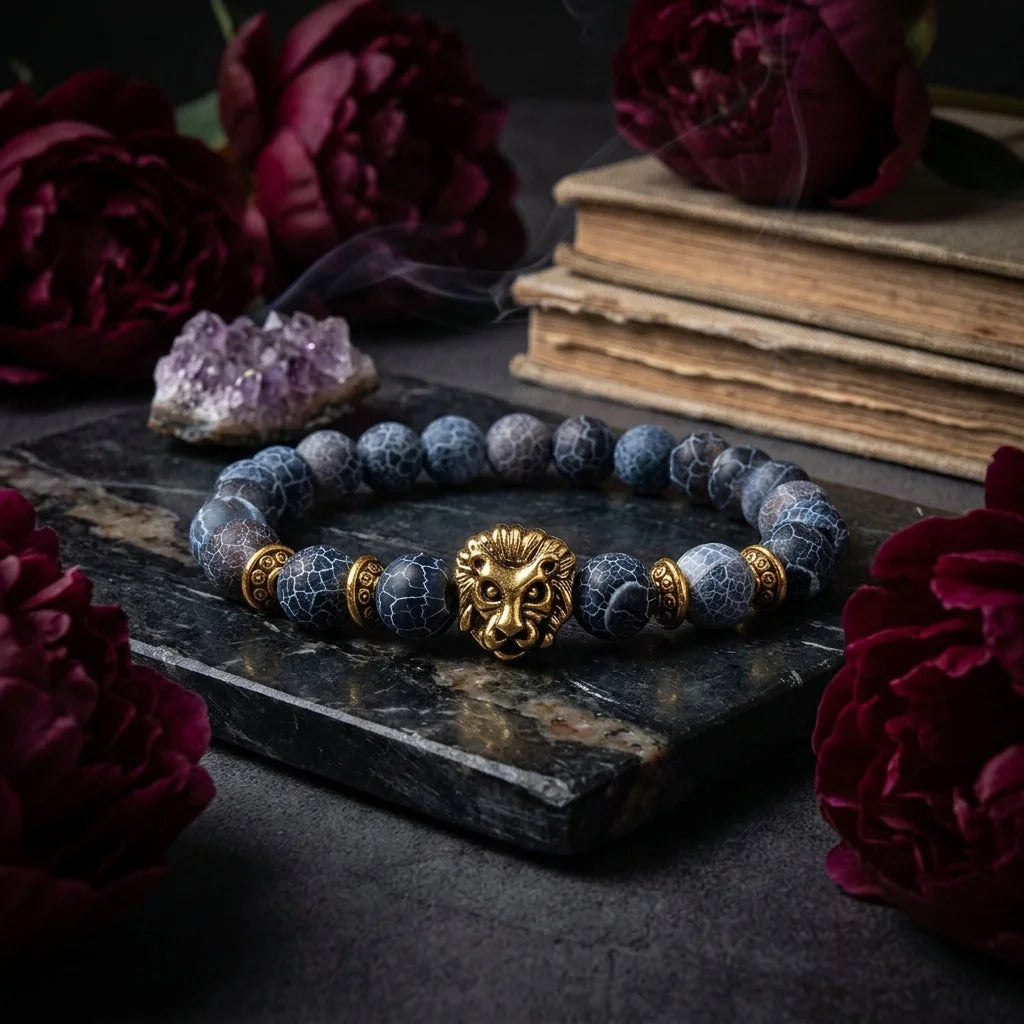 Natural Stone Bracelets With Owl Charm