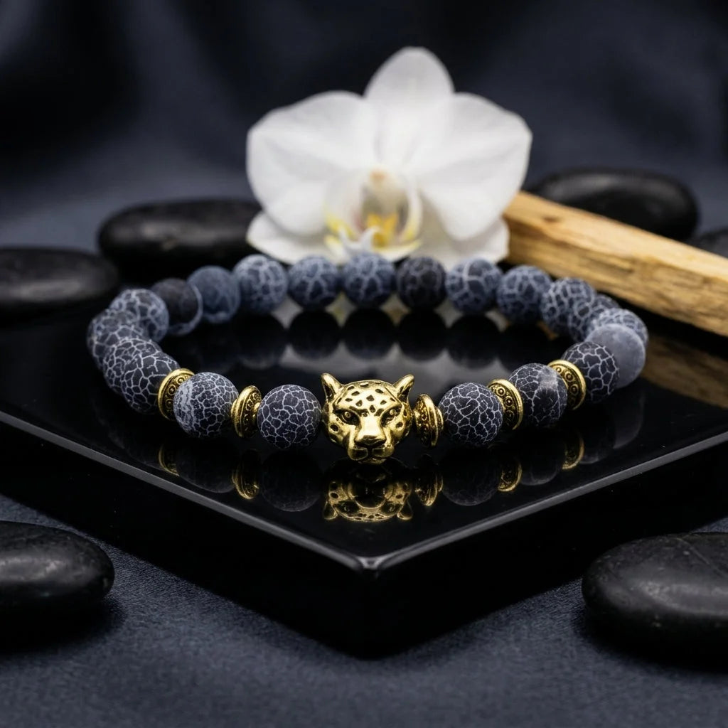 Natural Stone Bracelets With Owl Charm