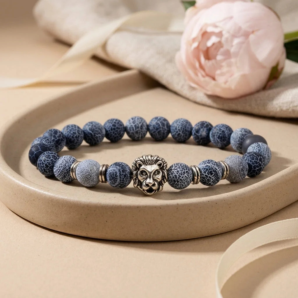 Natural Stone Bracelets With Owl Charm