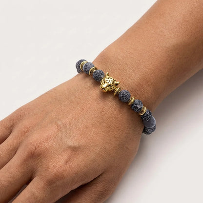 Natural Stone Bracelets With Owl Charm