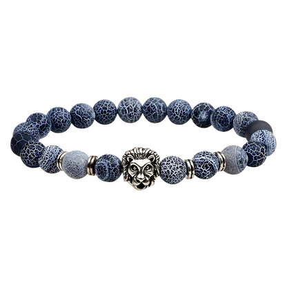 Natural Stone Bracelets With Owl Charm - D / Lion
