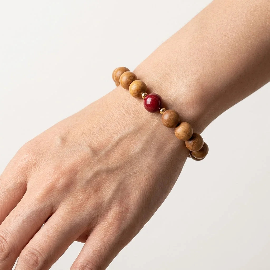 Natural Wooden Bead Bracelet For Women
