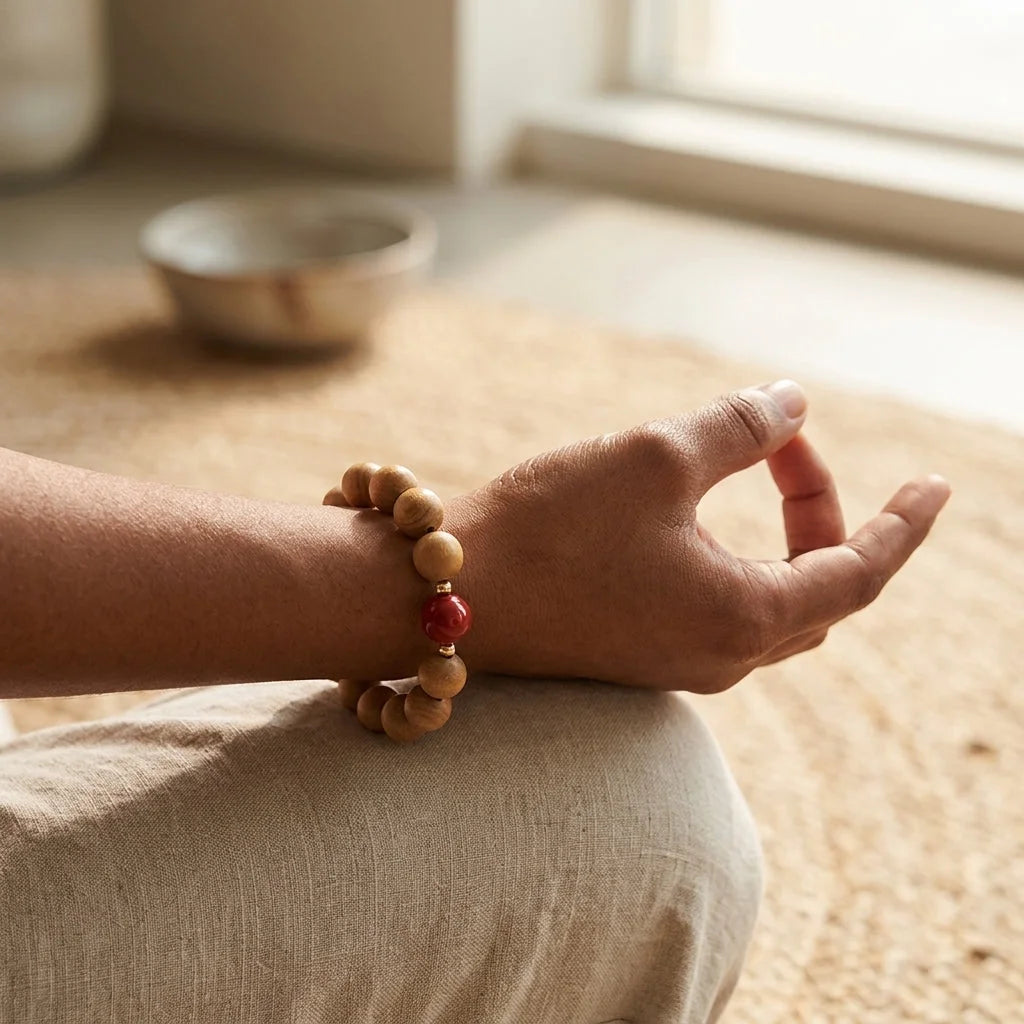 Natural Wooden Bead Bracelet For Women