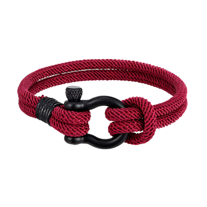 Nautical Rope Bracelet For Everyday Wellness - Red wine / 19CM
