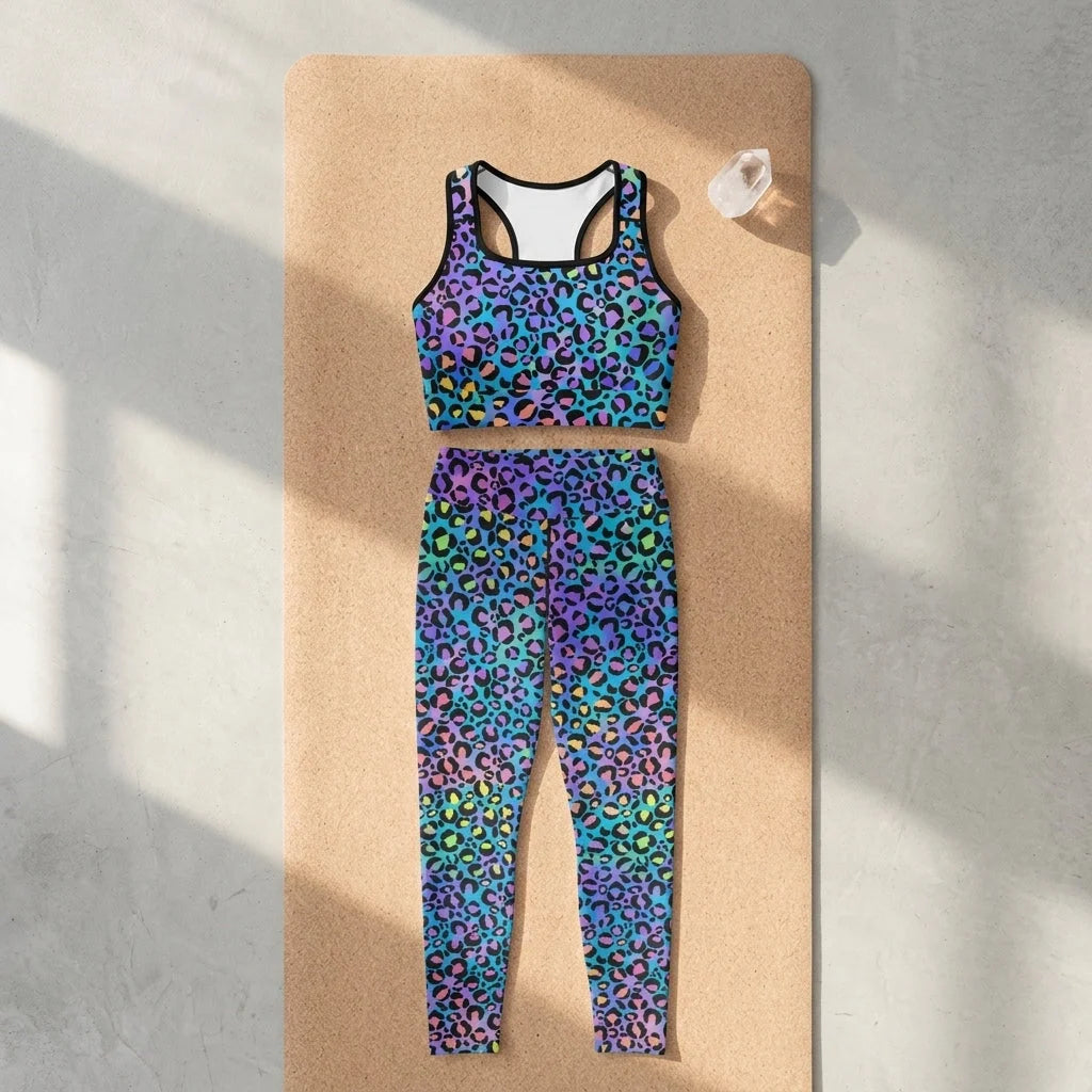 Neon Spirit Workout Outfit Set For Women