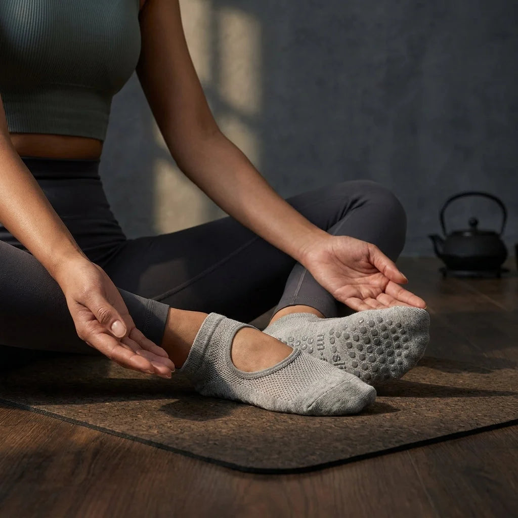 Non Slip Yoga Socks For Women With Cotton Comfort