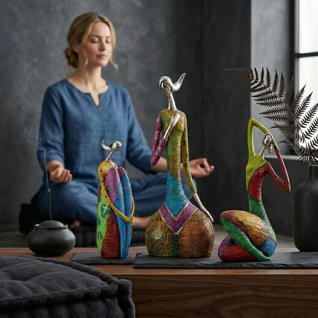 Nordic Style Yoga Statue Decor For Modern Interiors