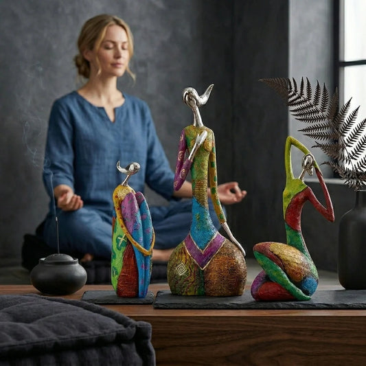 Nordic Style Yoga Statue Decor For Modern Interiors
