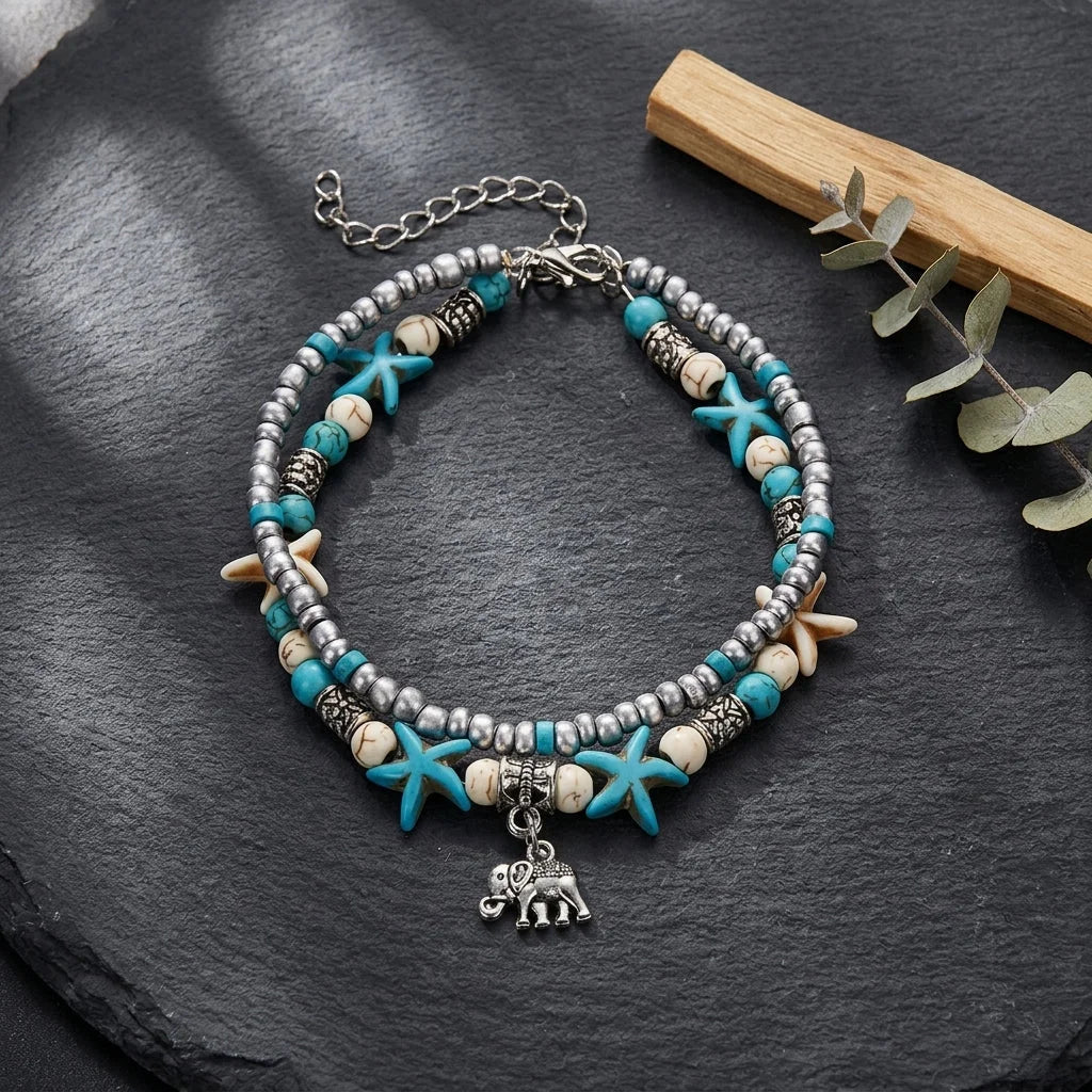 Ocean-Inspired Shell Anklet For Mindful Movement