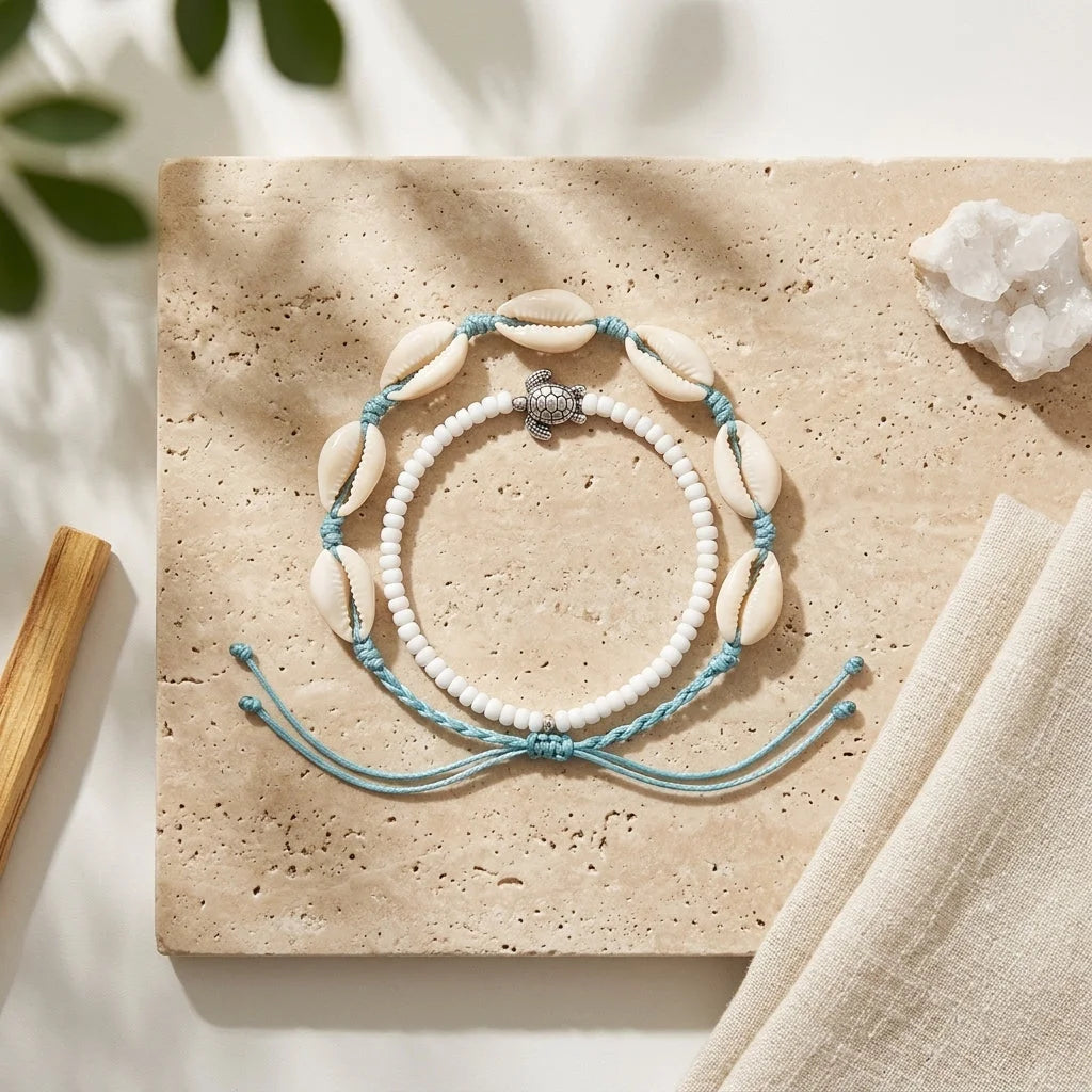 Ocean-Inspired Shell Anklet For Mindful Movement