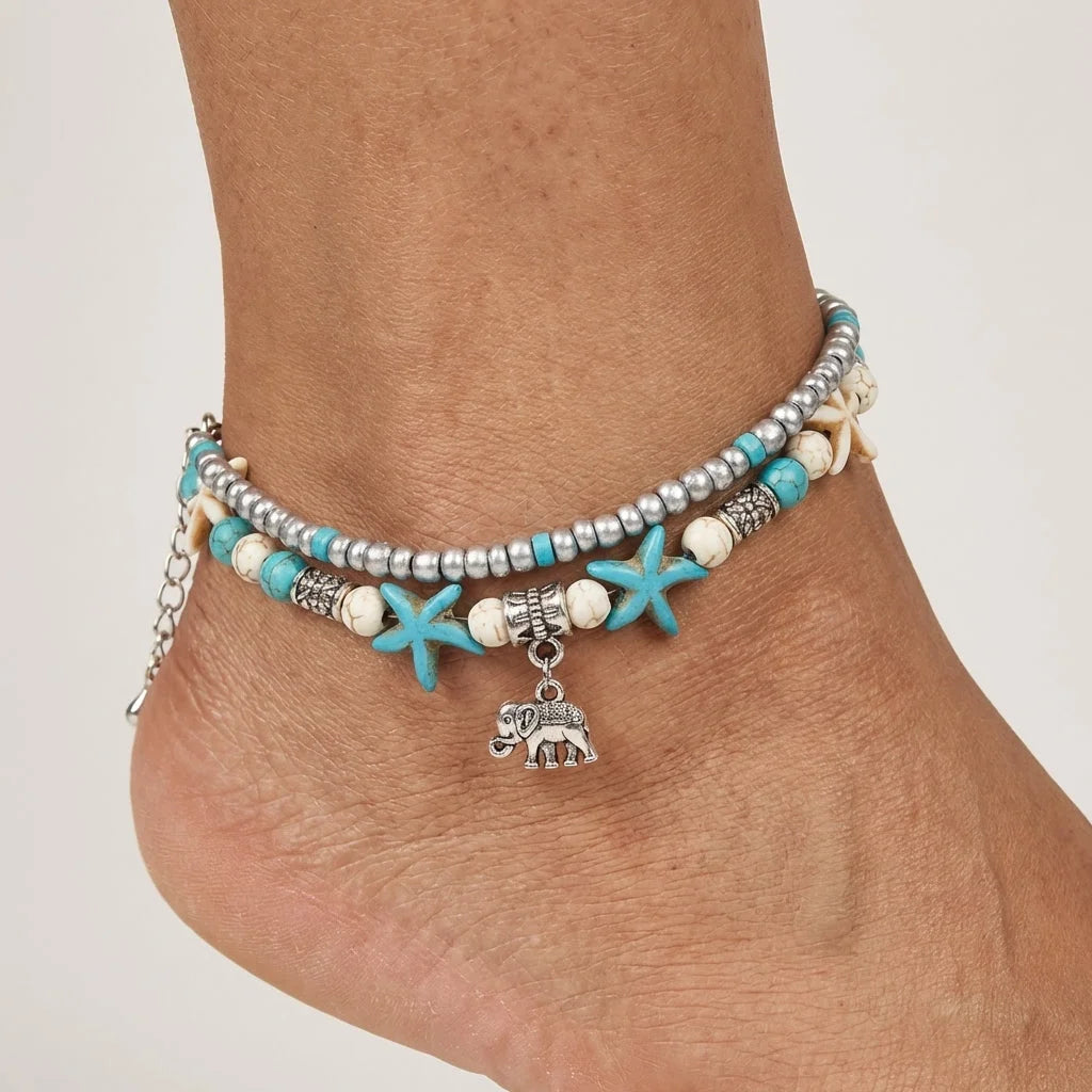 Ocean-Inspired Shell Anklet For Mindful Movement