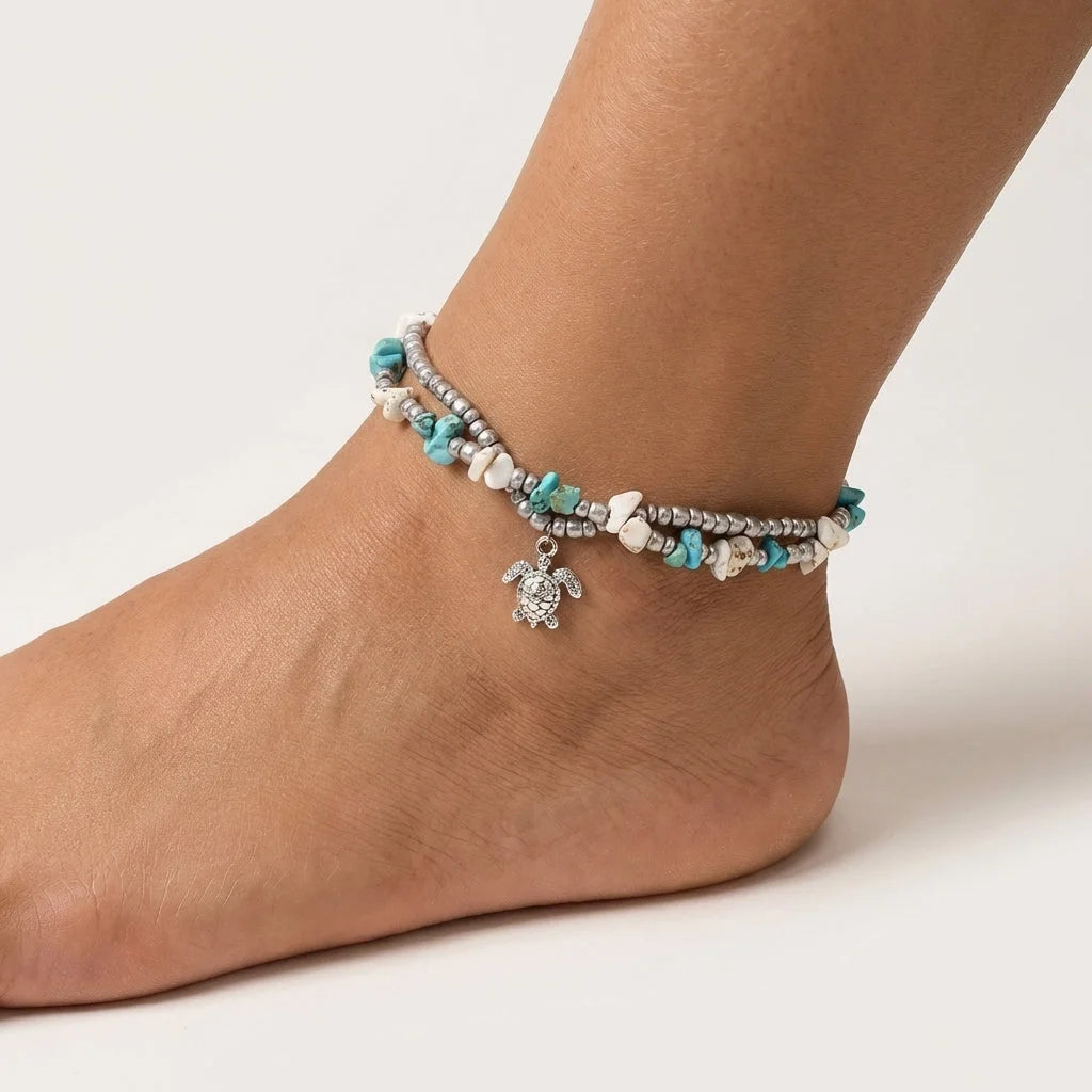Ocean-Inspired Shell Anklet For Mindful Movement