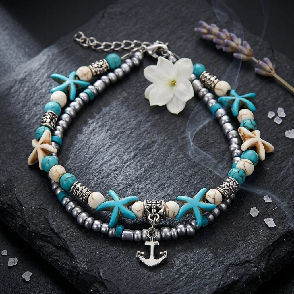Ocean-Inspired Shell Anklet For Mindful Movement