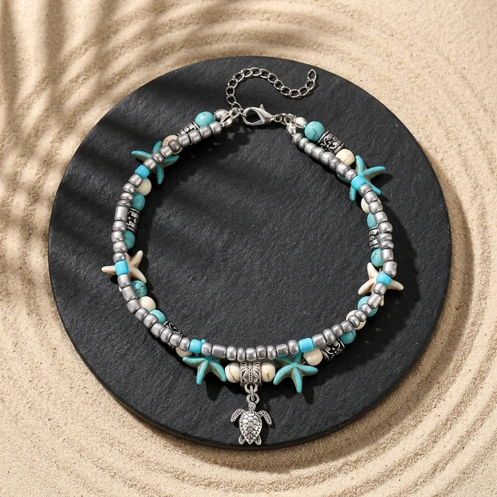 Ocean-Inspired Shell Anklet For Mindful Movement